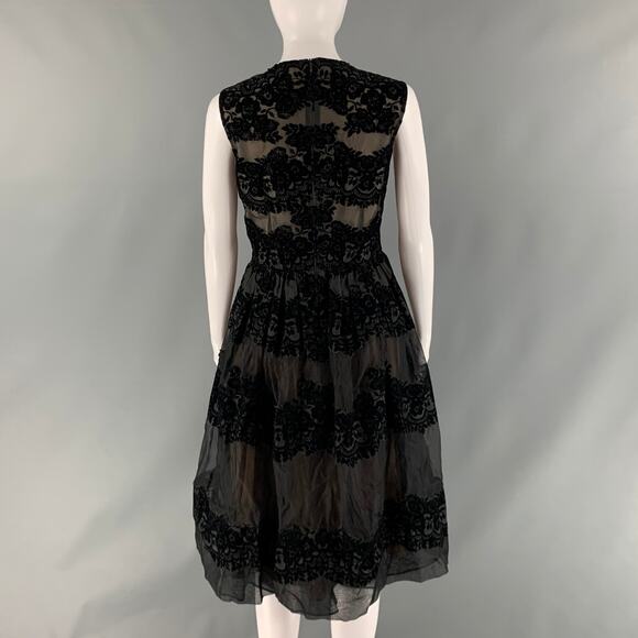 RED VALENTINO Size XS Black Lace A-Line Dress - Picture 4 of 5